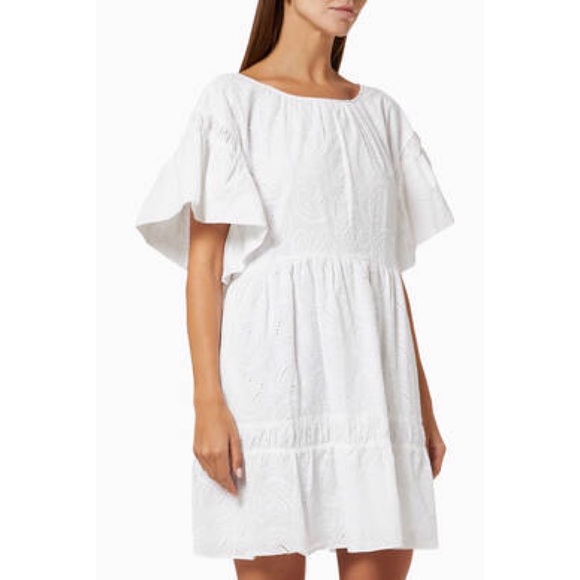 Misa Los Angeles Mabel white paisley cotton sun mini dress Size Small - Picture 3 of 10